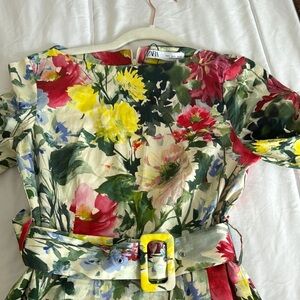 Floral Belted Dress